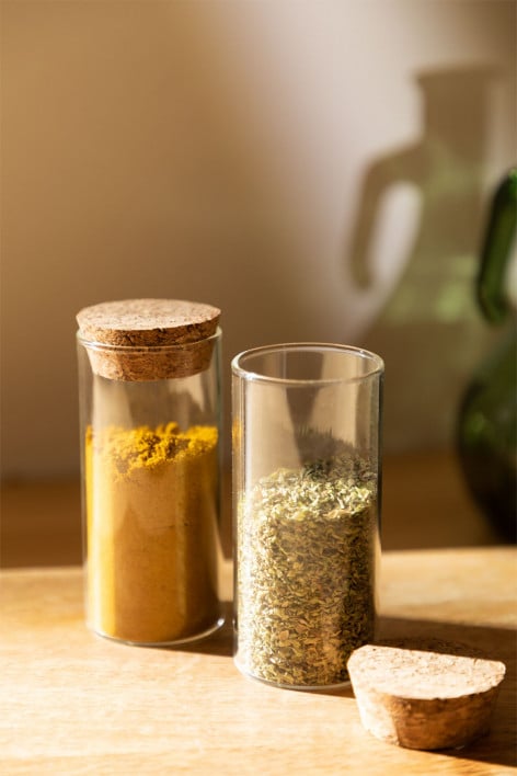 Pack of 2 Launun glass jars