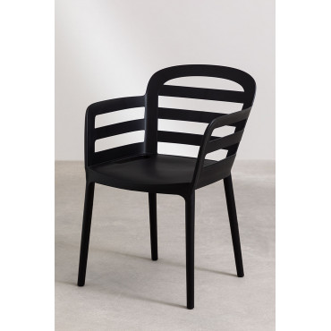 black stacking garden chairs