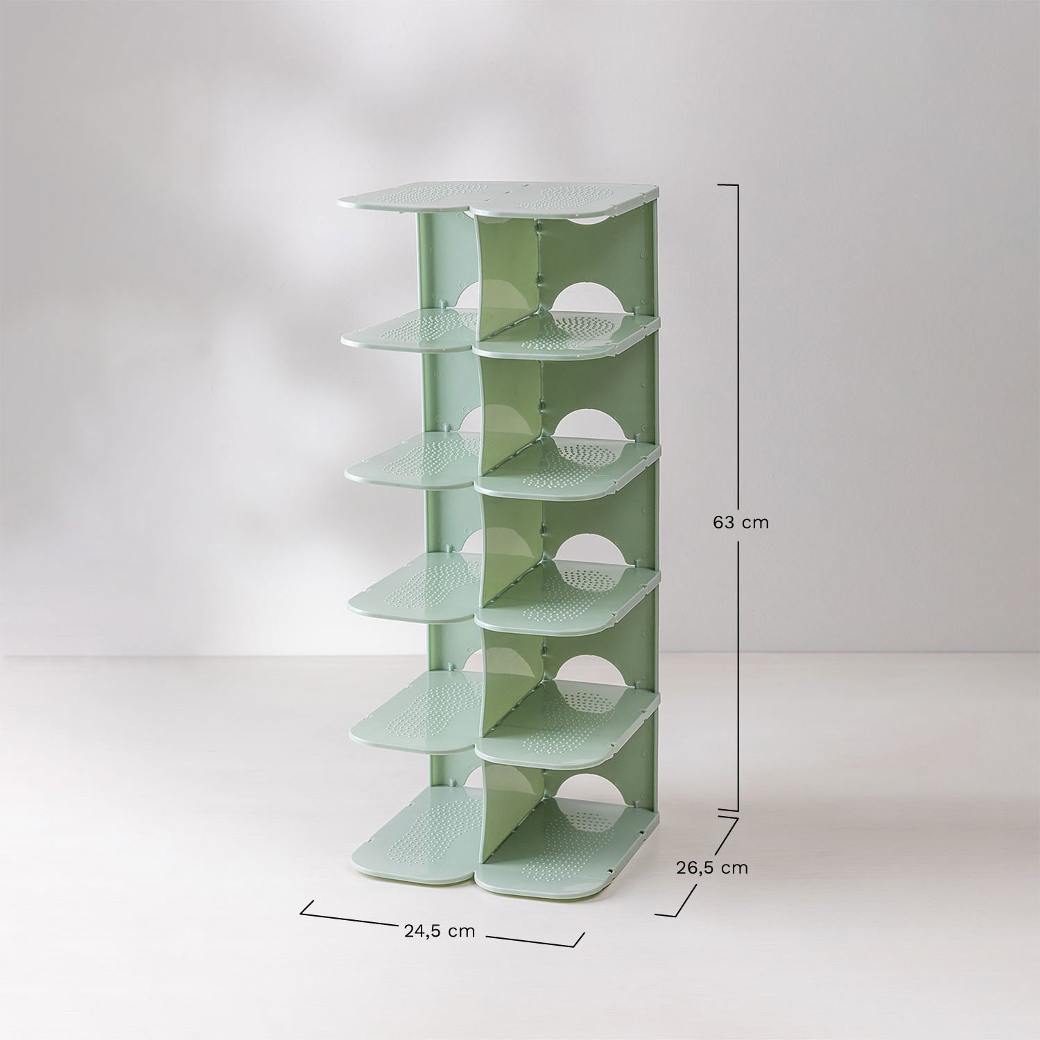 Velkan polypropylene shoe cabinet, MEASURES