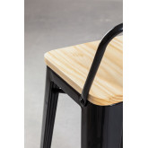 High Stool with Backrest (75 cm) LIX Wood, thumbnail image 5