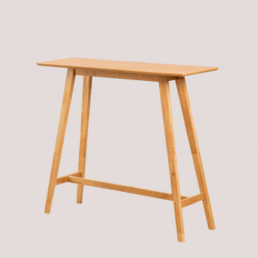 Rectangular Wooden High Table Kerhen 120 X 40 Cm - Sklum