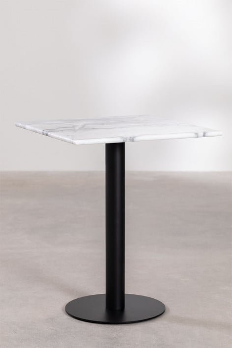 Square Rocher marble bar table - White marble Guangxi