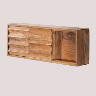 Wall Shelf In Acacia Wood Petter Acacia Brown - Sklum