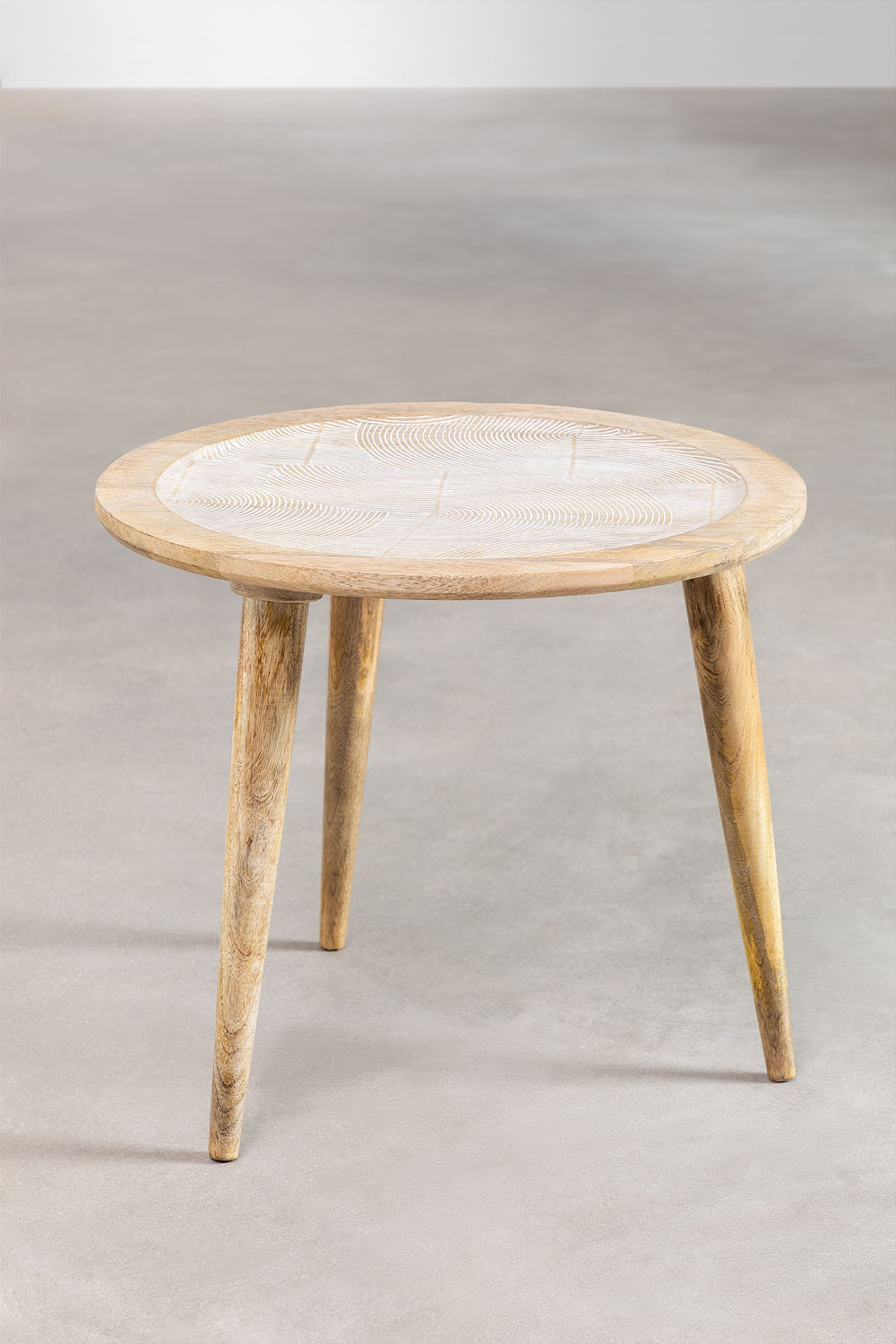 Round Mango Wood Side Table (Ø40 cm) Nanup SKLUM