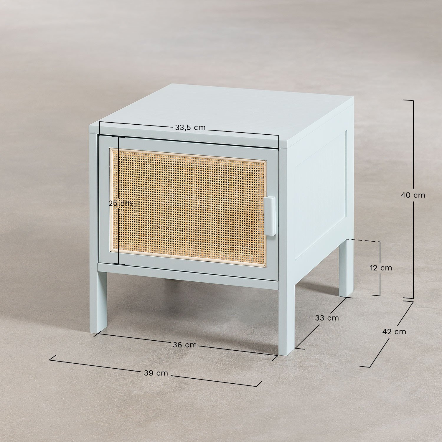 Reyna Kids rattan and wood bedside table SKLUM