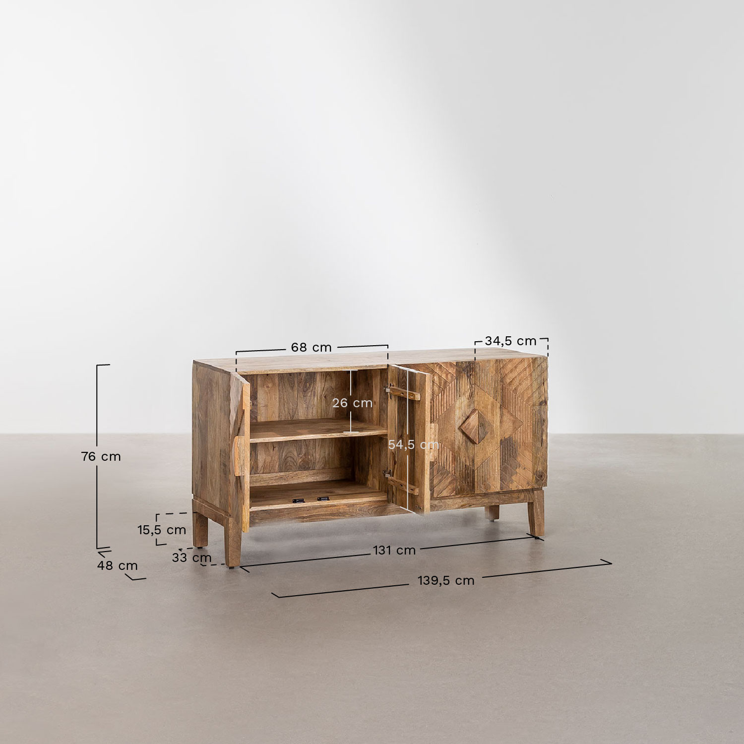 Mango Wooden Sideboard Diko SKLUM