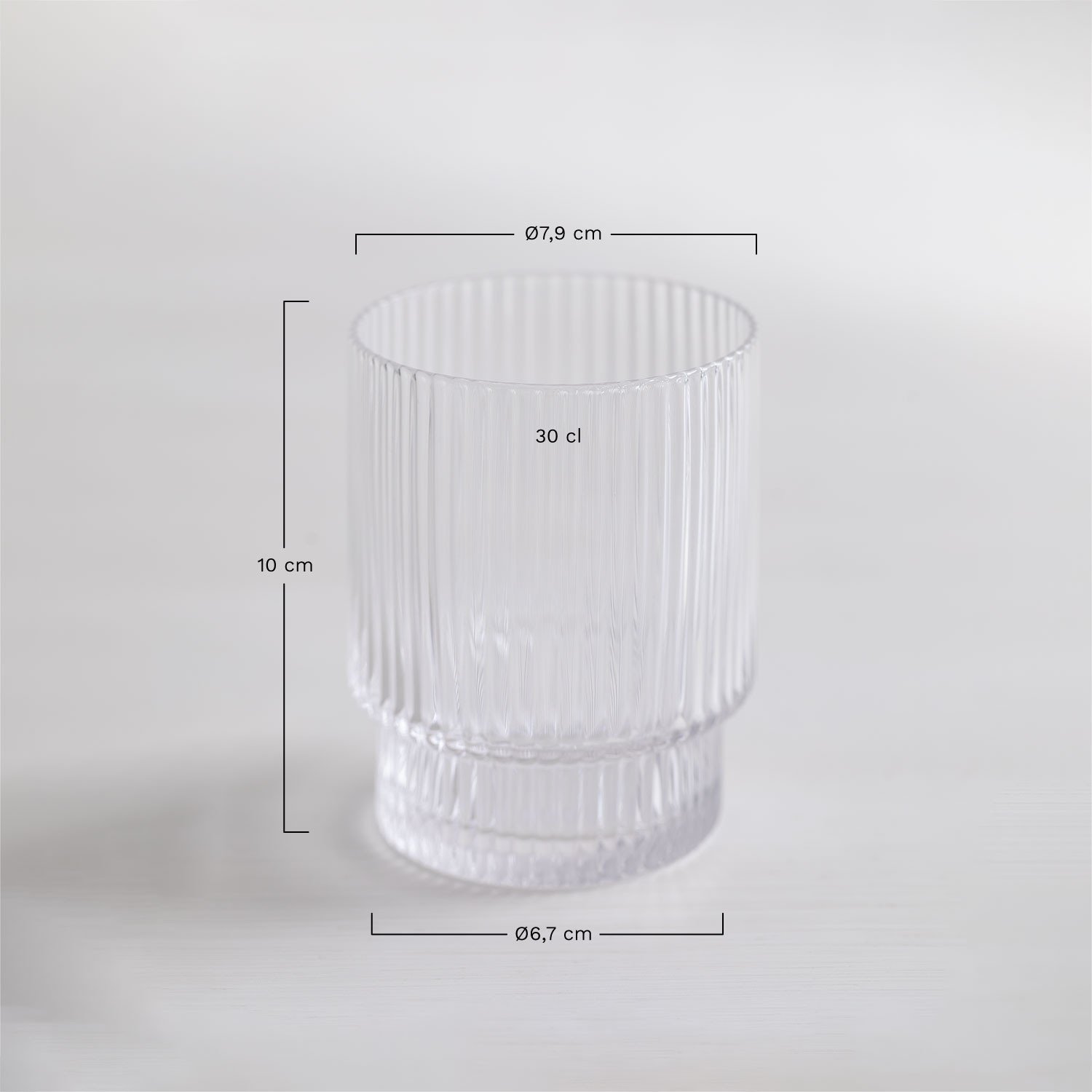 Pack of 4 Glasses of 30 cl Yulia, MEASURES