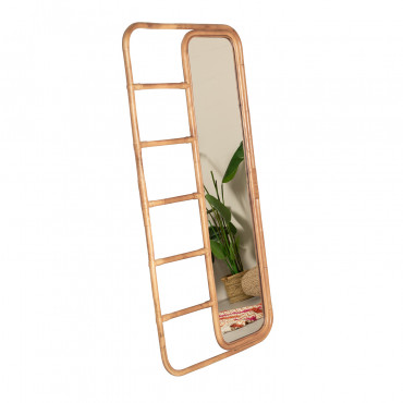 Rectangular Bamboo Floor Mirror With Hanger (153x78.5 Cm) Marcus Bamboo - Sklum
