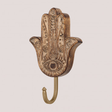 Niala Mango Wood Wall Coat Rack B - Sklum
