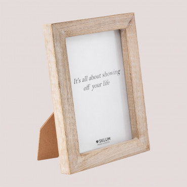 Nerva Mango Wood Photo Frame Vintage White Wood & 15,5 Cm X 20,5 Cm - Sklum