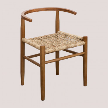 Wooden Dining Chair Vintage Uish Dark Brown Wood - Sklum