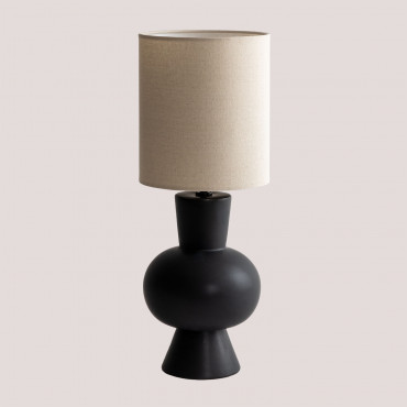 Ceramic Table Lamp Arese Black - Sklum