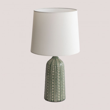 Ceramic Table Lamp Leinac Green Khaki - Sklum
