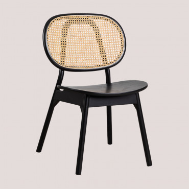 Dining Chair In Afri Beech Wood Plain Black - Sklum