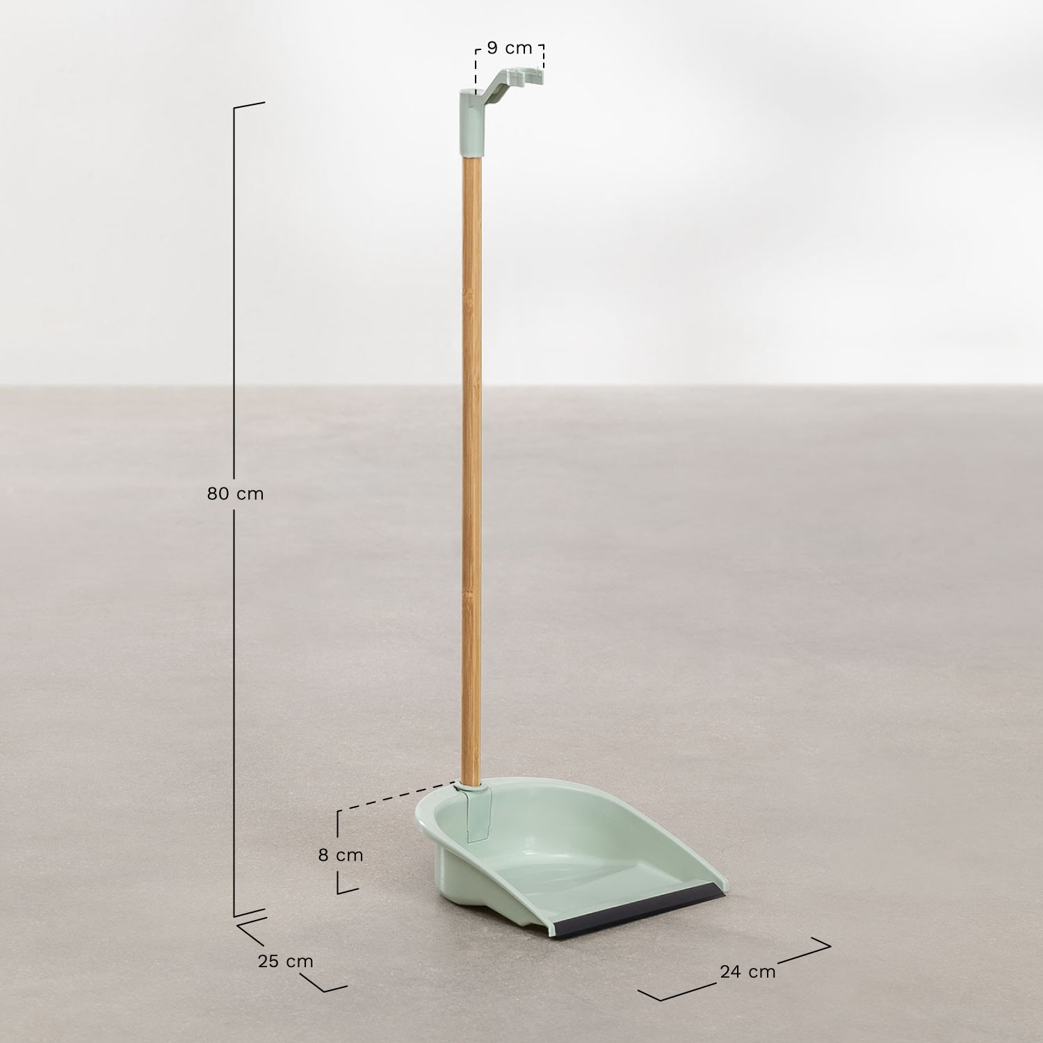 Wooden Broom & Dustpan Jalei , MEASURES