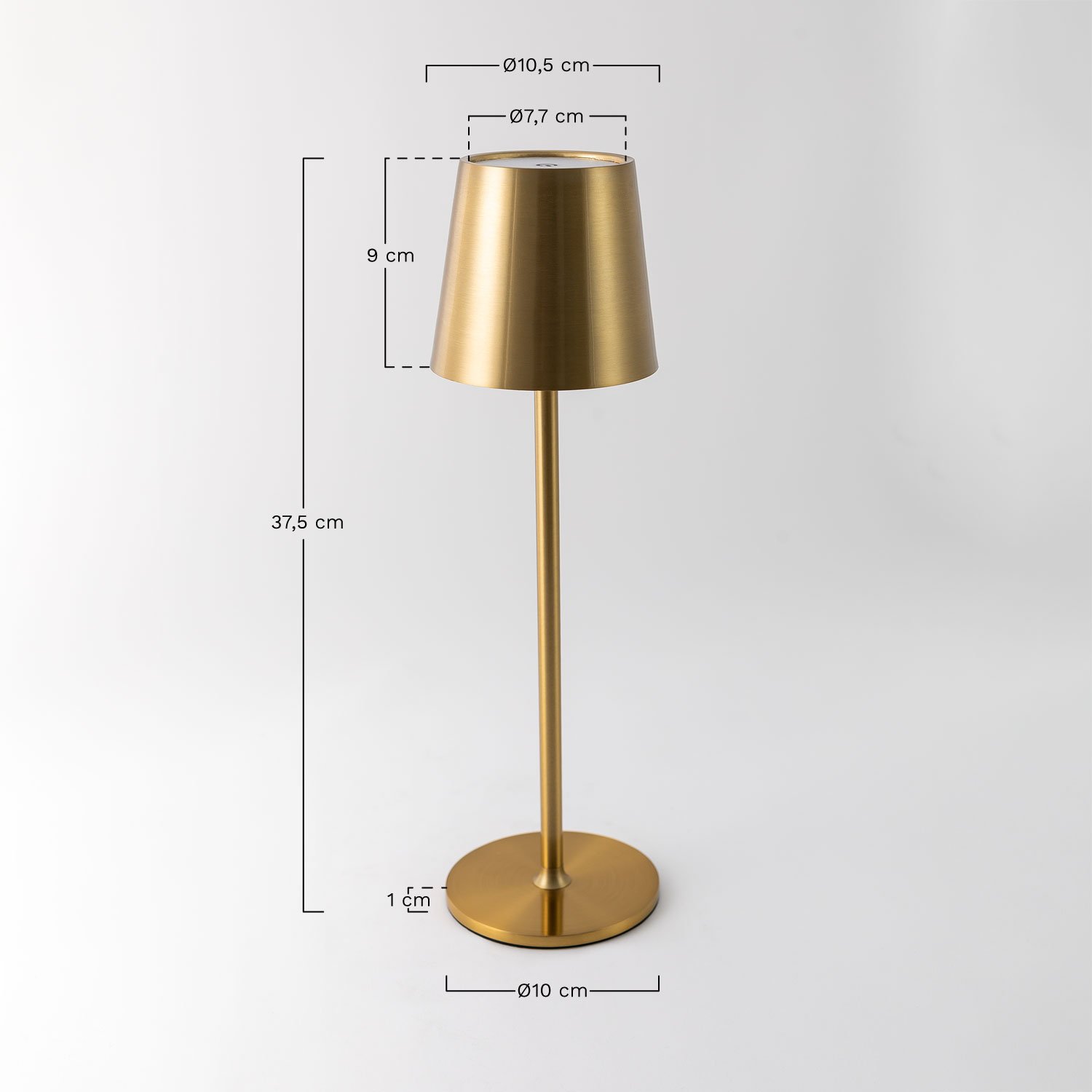 Wireless LED Table Lamp ALBAID, MEASURES
