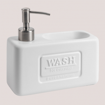 Ceramic Kitchen Soap Dispenser Yaddiel White - Sklum