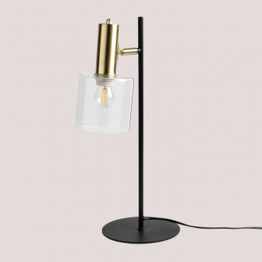Table Lamp In Andalusian Iron And Glass Black - Sklum