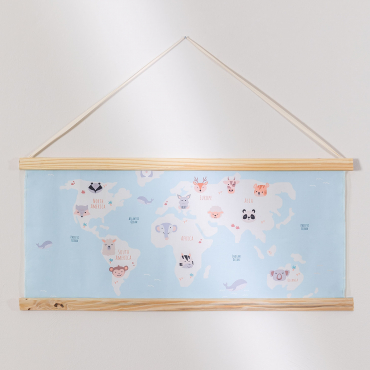 Decorative World Map Mapzo Kids Multicolor Fresh - Sklum