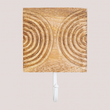 Manypur Mango Wood Wall Coat Rack C - Sklum