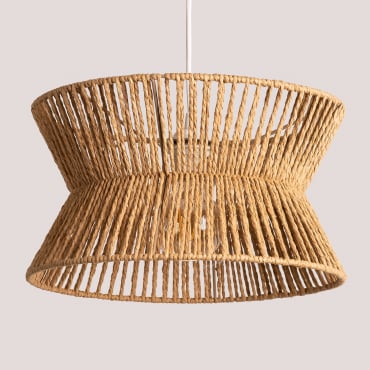 Braided Paper Ceiling Lamp Bonny Natural - Sklum