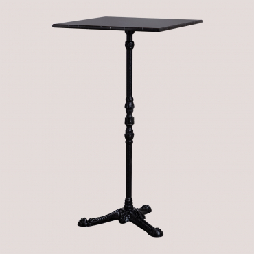 High Bar Table In Roma Marble Black Marble & Quadrata & Black - Sklum