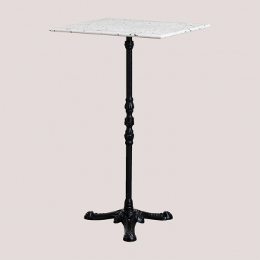High Bar Table In Terrazzo Vertuo White & Quadrata & Black - Sklum