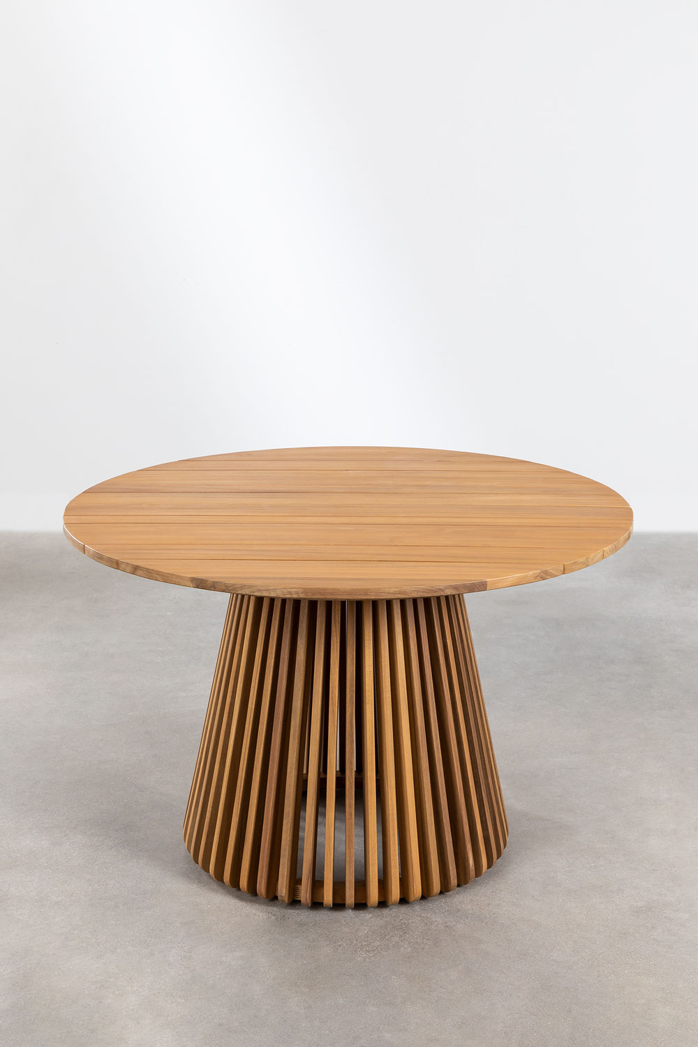 acacia round outdoor table