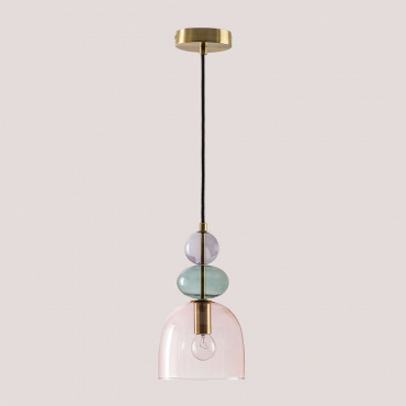Crystal Ceiling Lamp Bezany Colors Multicolor Fresh - Sklum