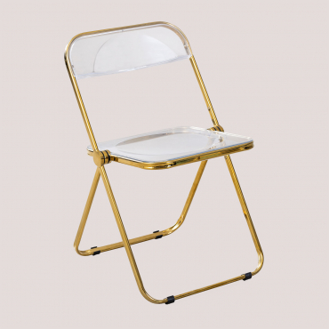 Kepko Gold Folding Dining Chair Golden - Sklum