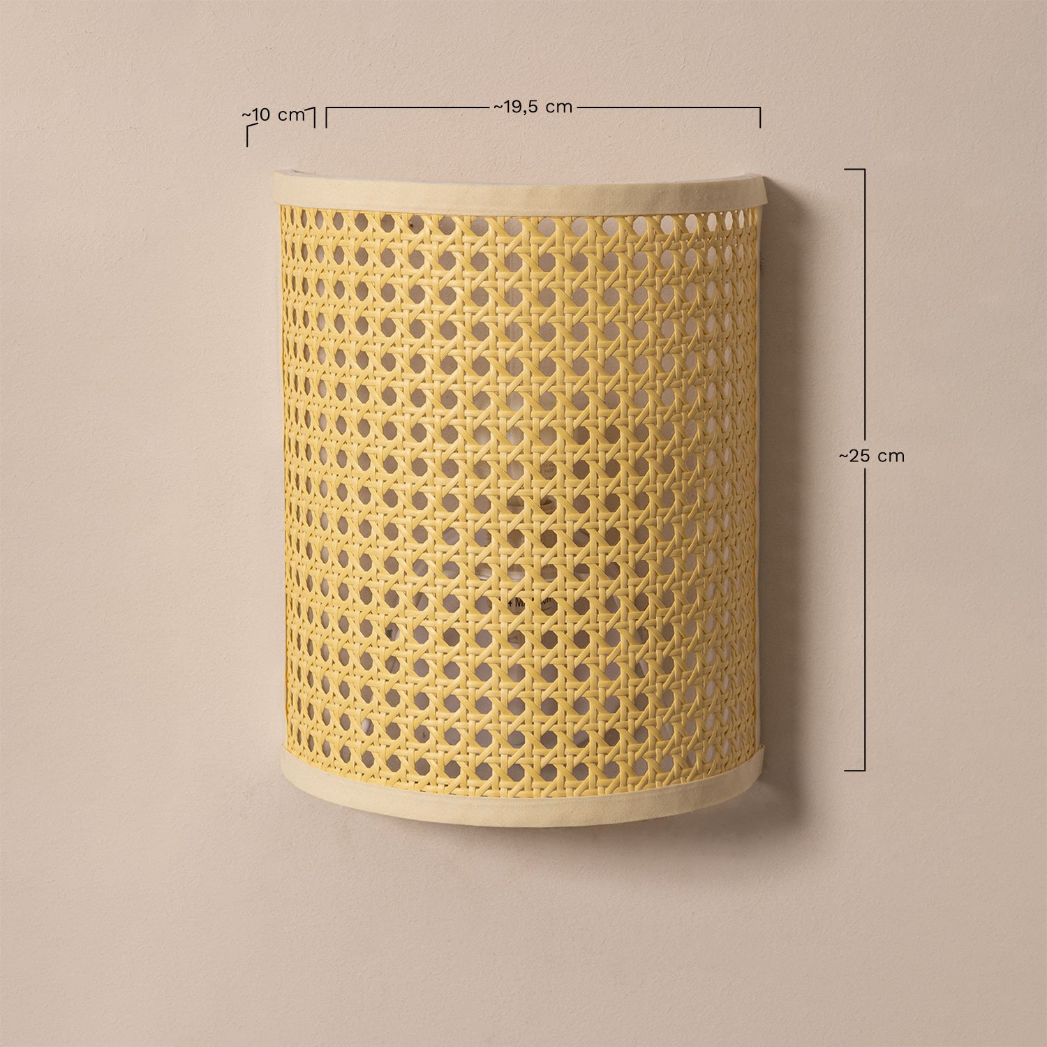 Aplique de Pared en Ratán Sety, MEASURES