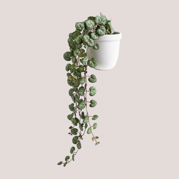 Decorative Artificial Hanging Plant Heart Necklace Dark Green - Sklum