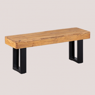 Recycled Wooden Bench Bech Recycled Wood - Sklum