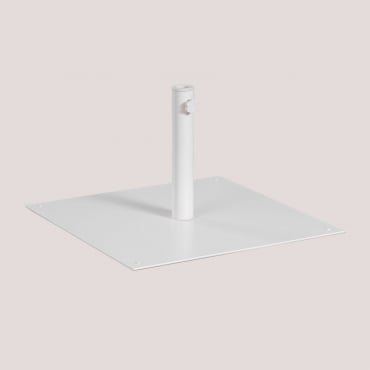 Square Steel Umbrella Base Peuet Gardenia White - Sklum