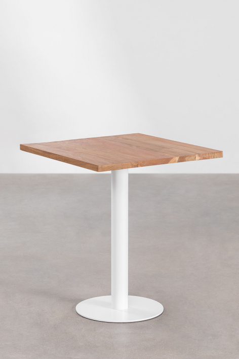 Square bar table in Macchiato acacia wood - ↔︎ 70 cm