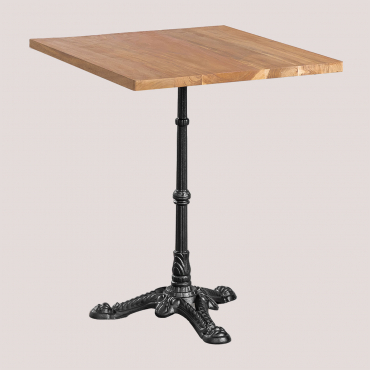 Square Acacia Wood Bar Table Aztec ↔︎ 60 Cm & Black - Sklum