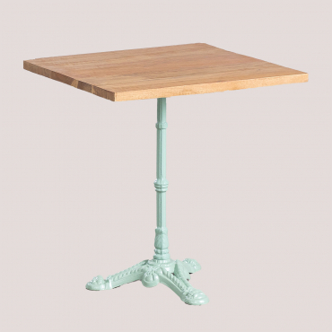 Square Acacia Wood Vienna Bar Table ↔︎ 70 Cm & Green Paradise Island - Sklum