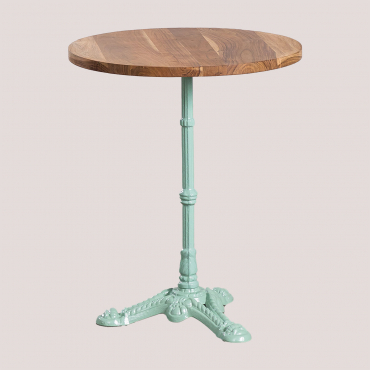 Round Acacia Wood Vienna Bar Table Ø60 Cm & Green Paradise Island - Sklum