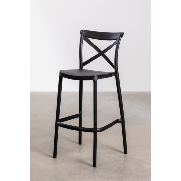 Pack Of 2 High Stools Otax Black & ↑75 Cm - Sklum