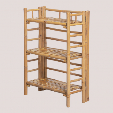 Bamboo 3-shelf Bookcase Iciar Bamboo - Sklum