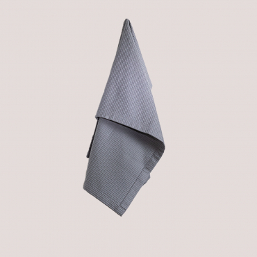 Yara Waffle Cotton Towel Grey Anthracite & 50 X 90 Cm - Sklum