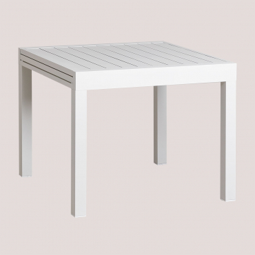 Garden Table 90-180x90 Cm Extendable Aluminum Starmi Red Roof Tile - Sklum