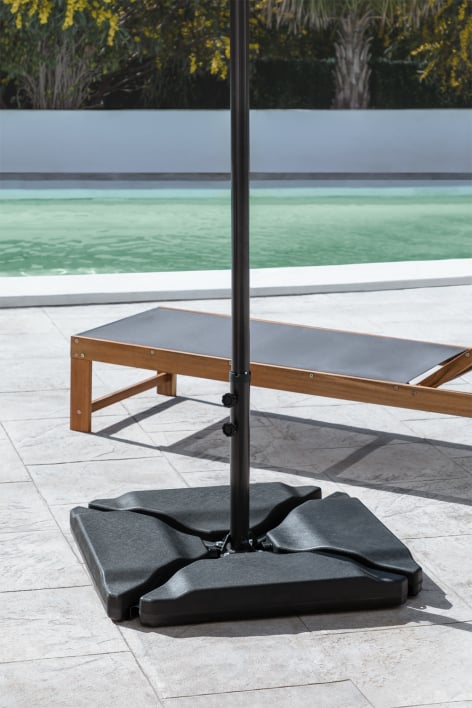 Rectangular umbrella base 70x77 cm refillable Zarpom