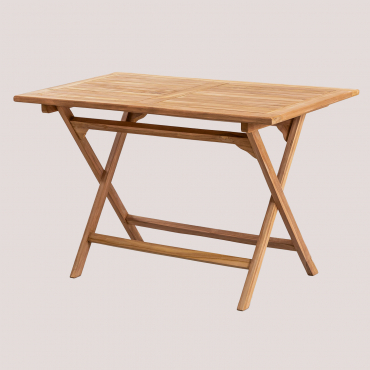 Rectangular Teak Wood Foldable Dining Table(120x70 Cm) Pira Teak Wood - Sklum