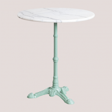 Round Marble Bar Table Moka Green Paradise Island & Ø70 Cm - Sklum