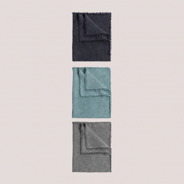 Set Of 3 Cotton Kitchen Towels Sategui Multicolor Classic - Sklum