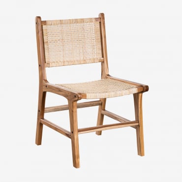 Teak Wood Dining Chair Catua Teak Wood - Sklum