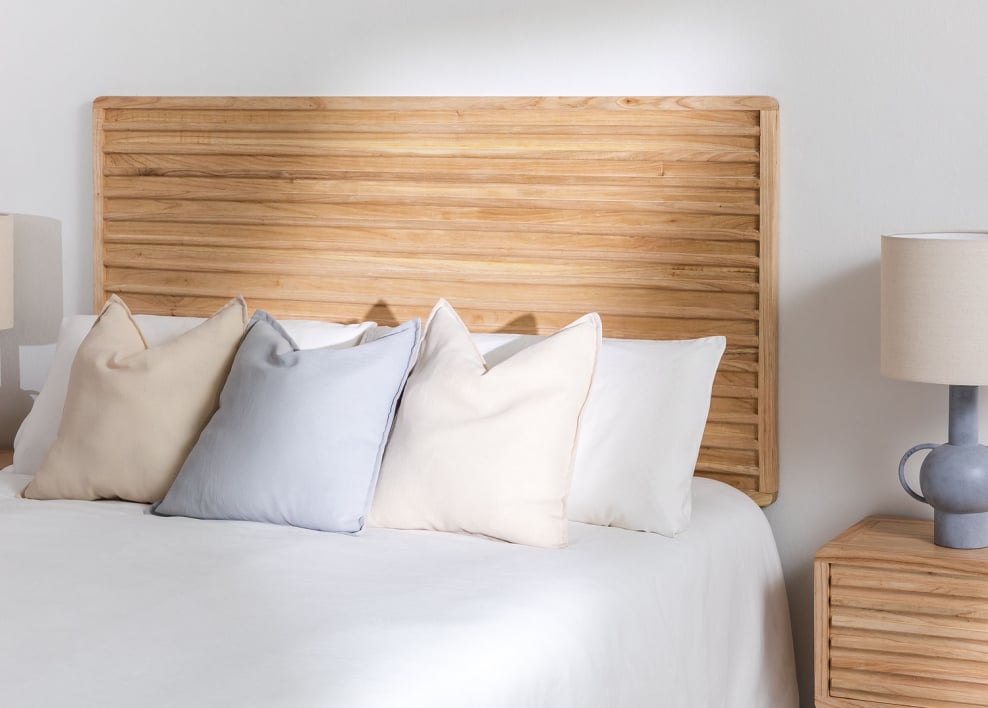 Natural Wood Headboard for 150cm bed Deleyna