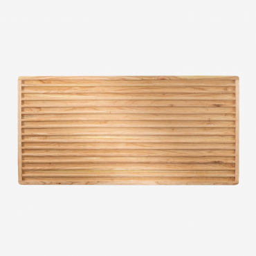 Deleyna Wooden Headboard For 150 Cm Bed Brown Natural Wood & 150 Cm - Sklum