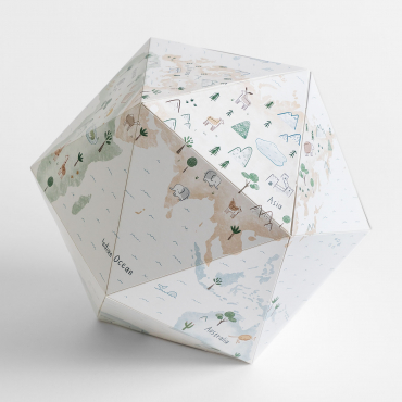 3d World Map Dorian Kids Natural Colors - Sklum